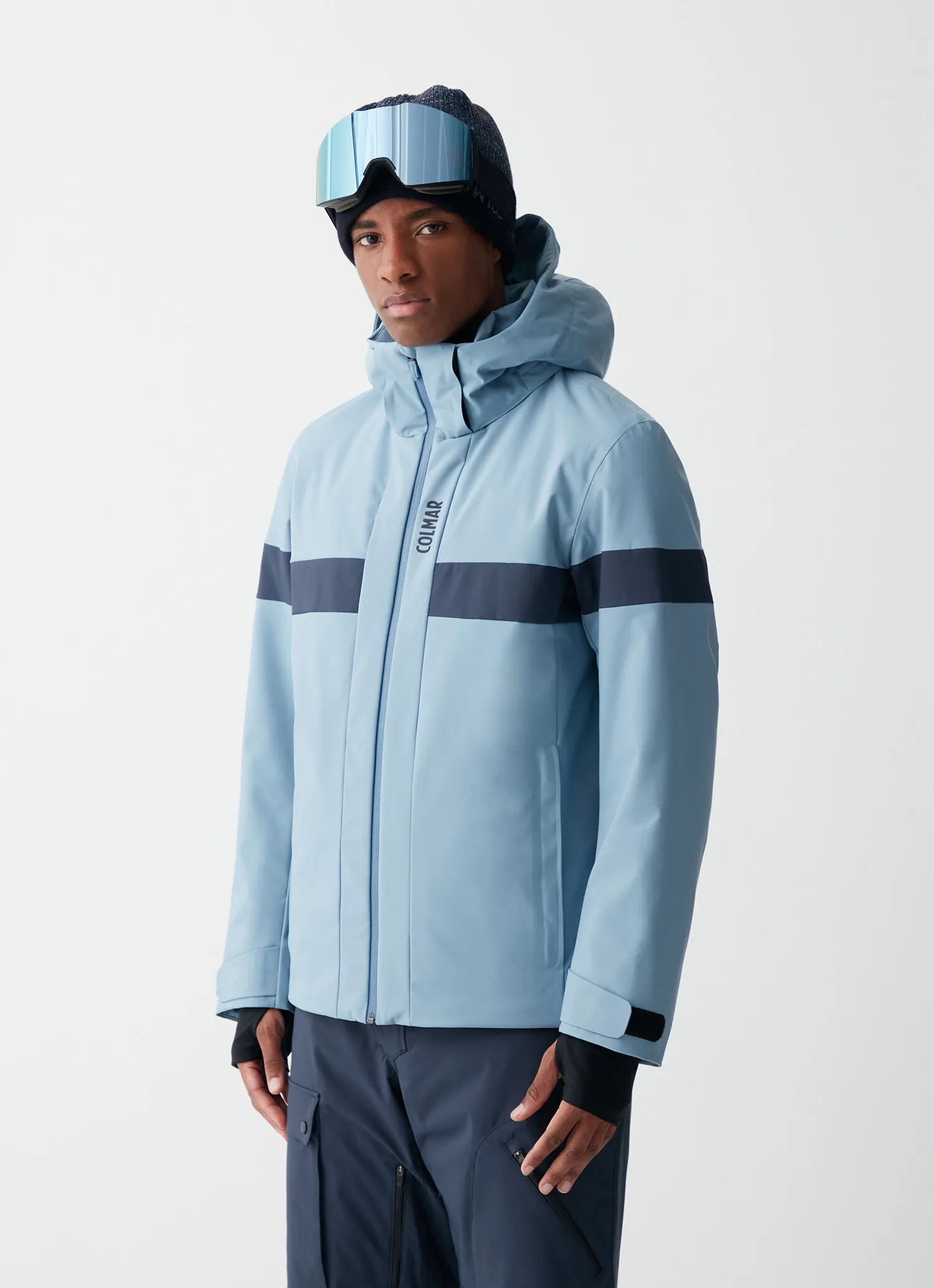 Chaqueta de esquí con inserción bicolor