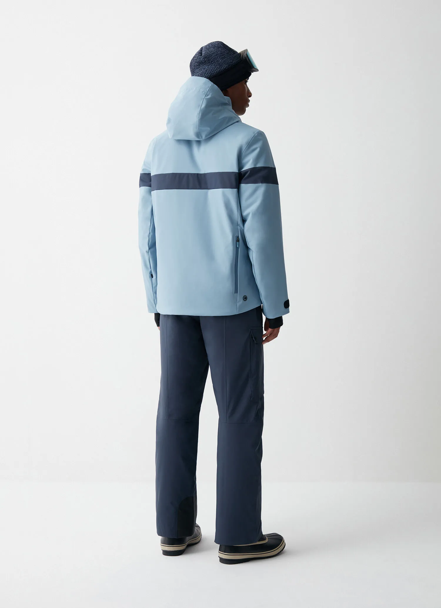 Chaqueta de esquí con inserción bicolor