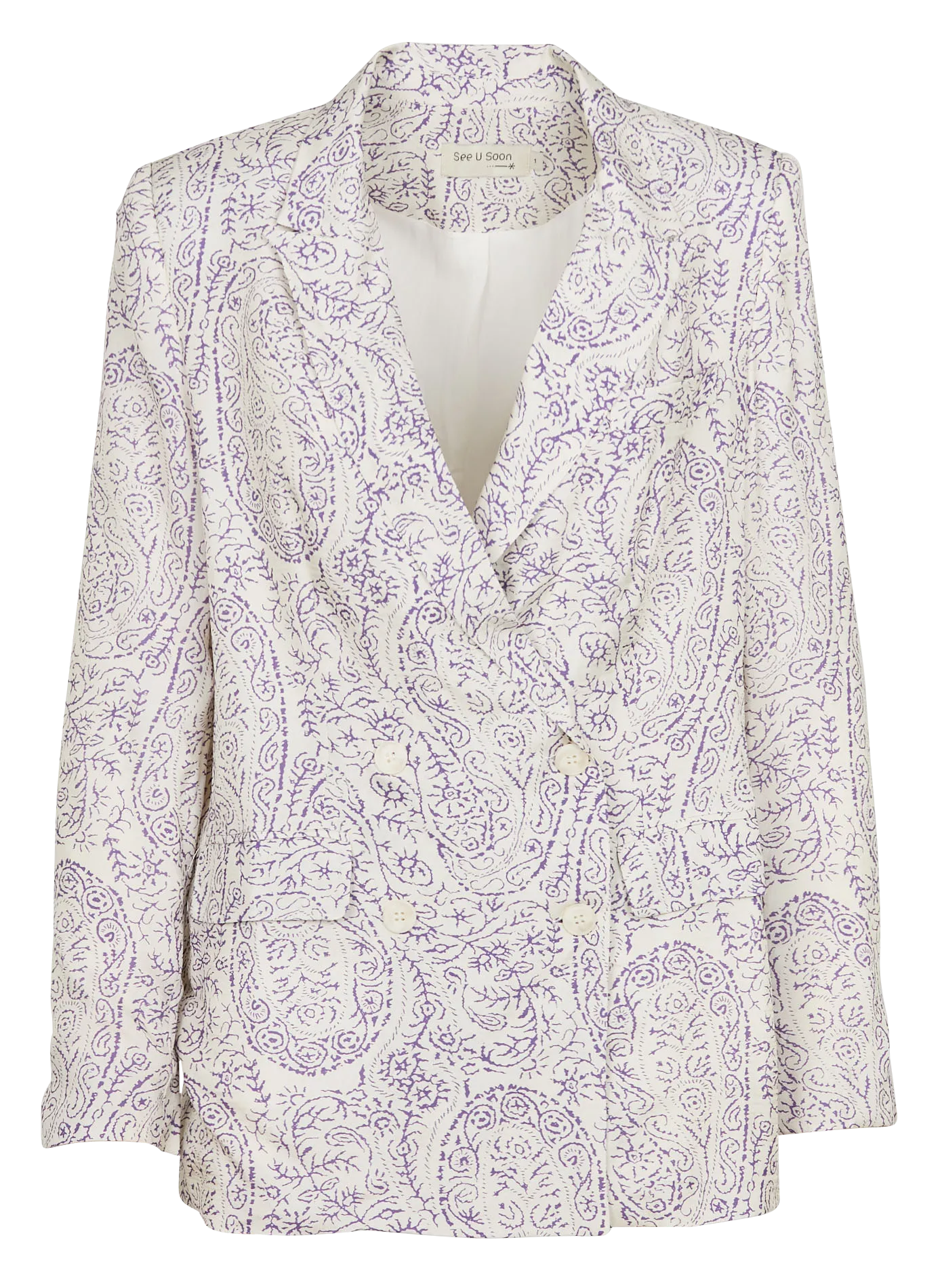 Chaqueta de sastre ajustada fluida en violeta