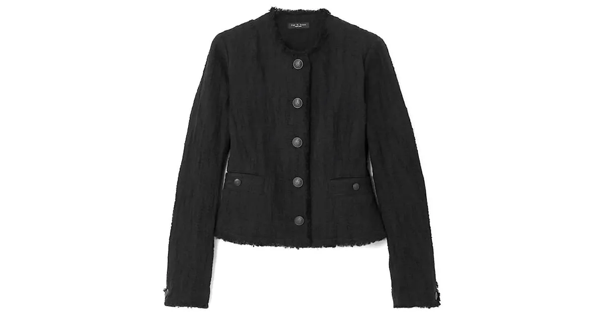 Chaqueta de tweed acolchada Annalise de Rag & Bone Negro 