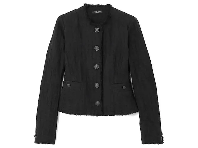 Chaqueta de tweed acolchada Annalise de Rag & Bone Negro 