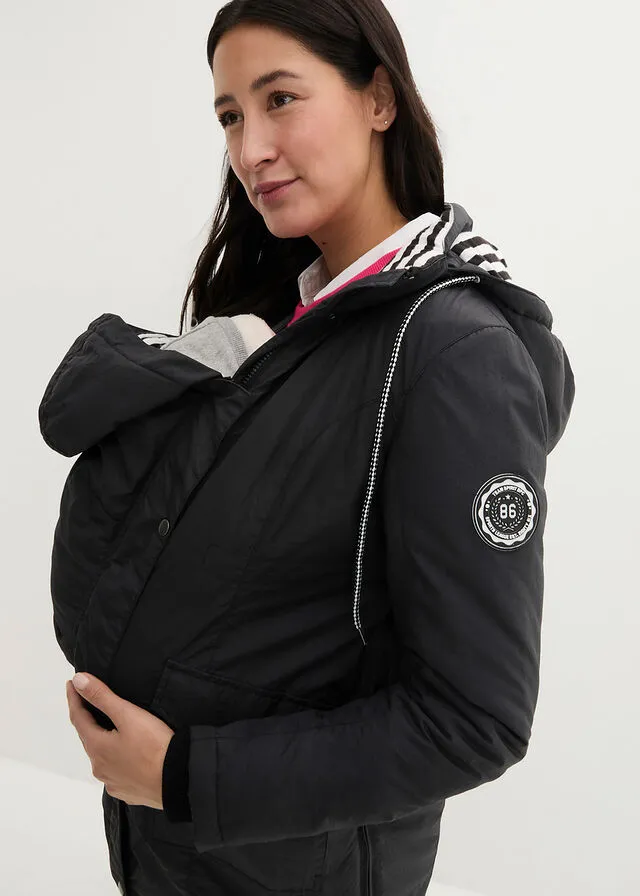 CHAQUETA PREMAMá/PARA BEBé NEGROBLANCO