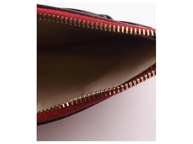 Chloé Porta tarjetas de cuero Roja 