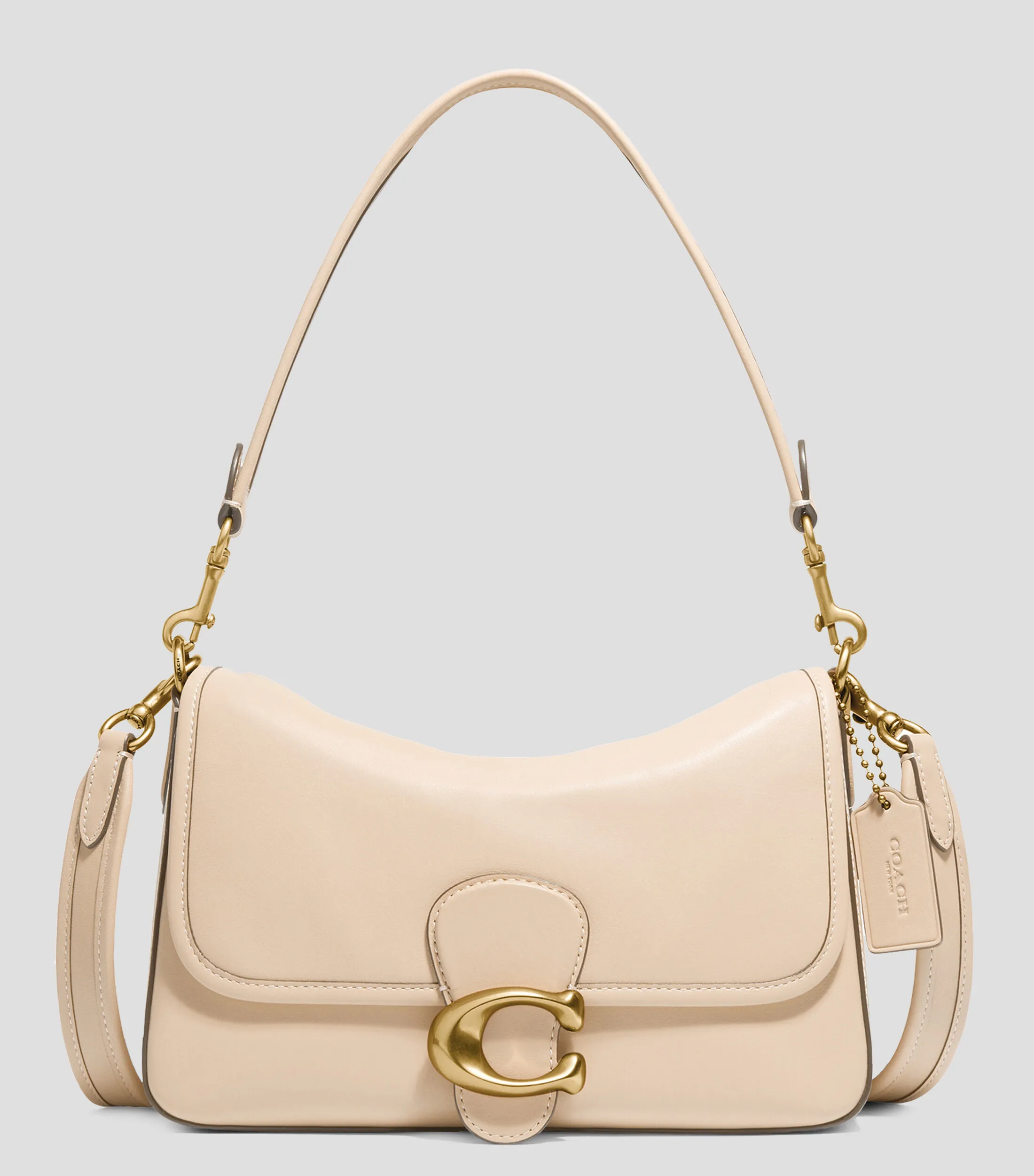 Coach Bolso Crossbody beige en piel Tabby Mujer