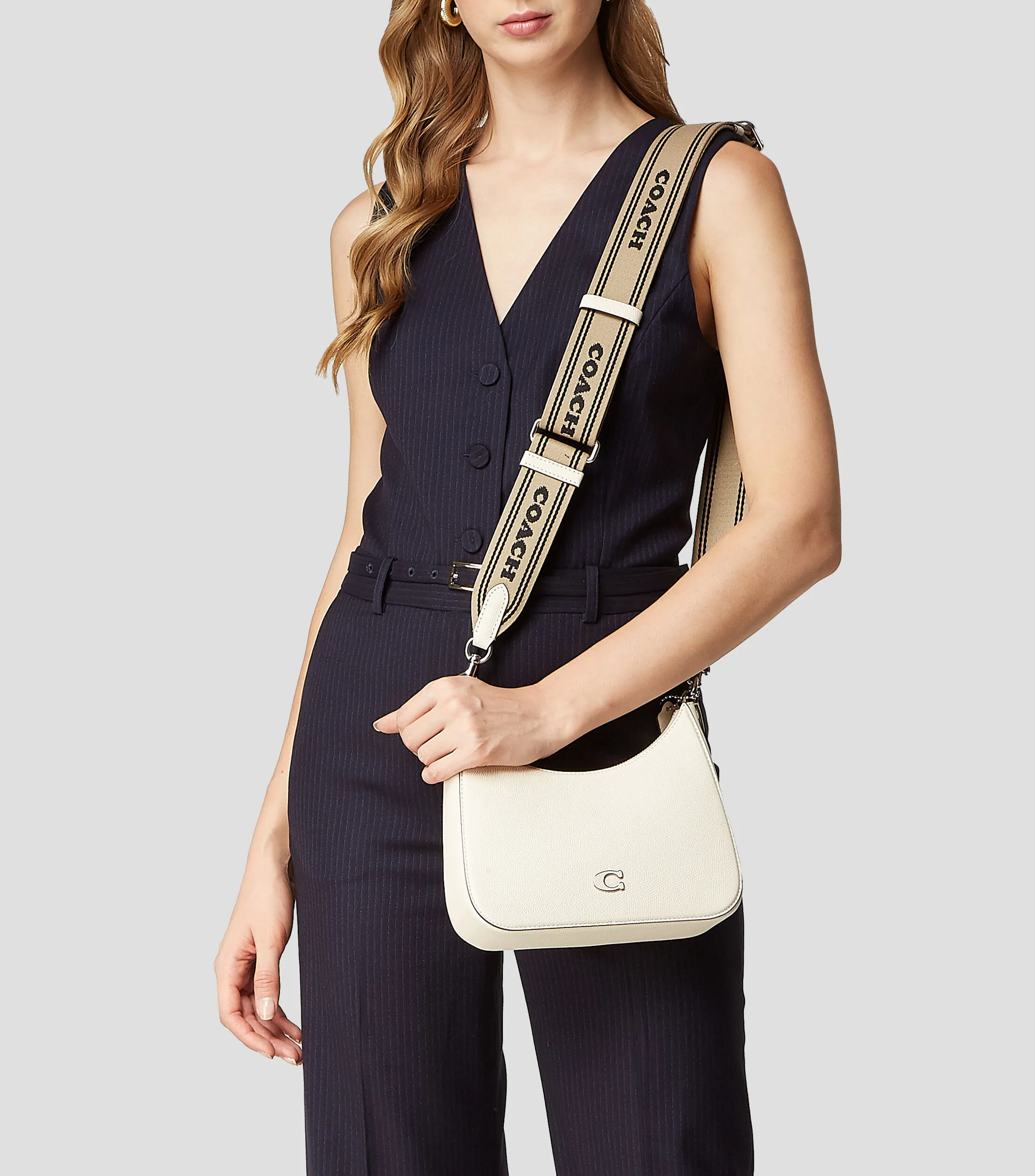 Coach Bolso hobo en piel granulado Mujer