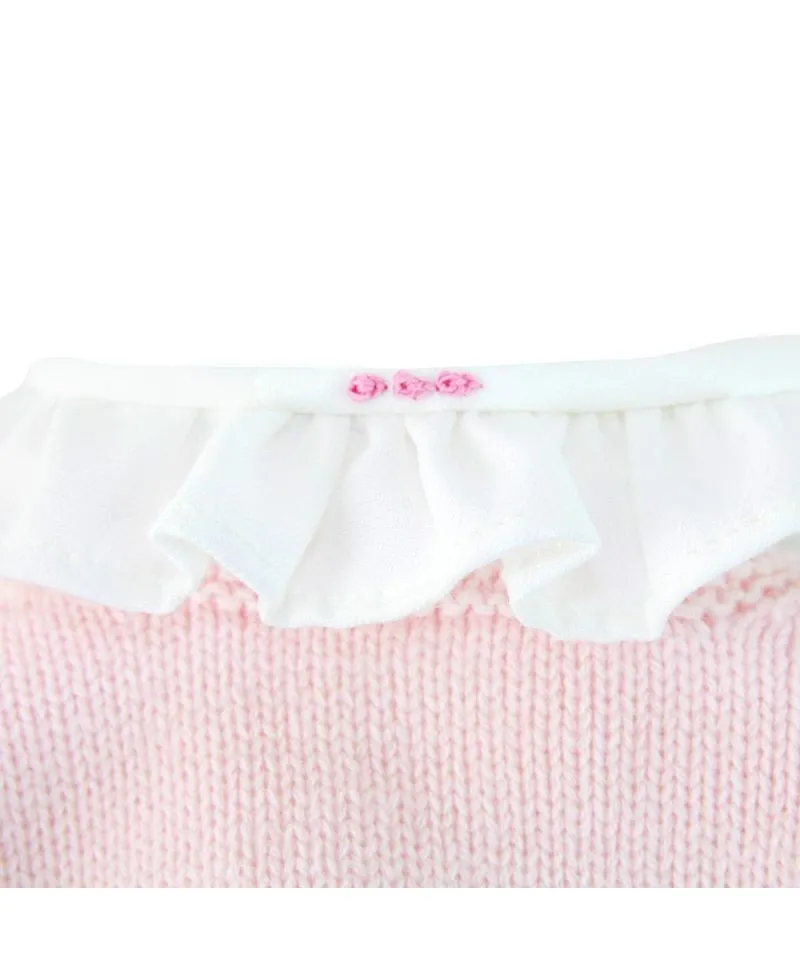 Conjunto Bebe Ro Infantil Puntilla Rosa