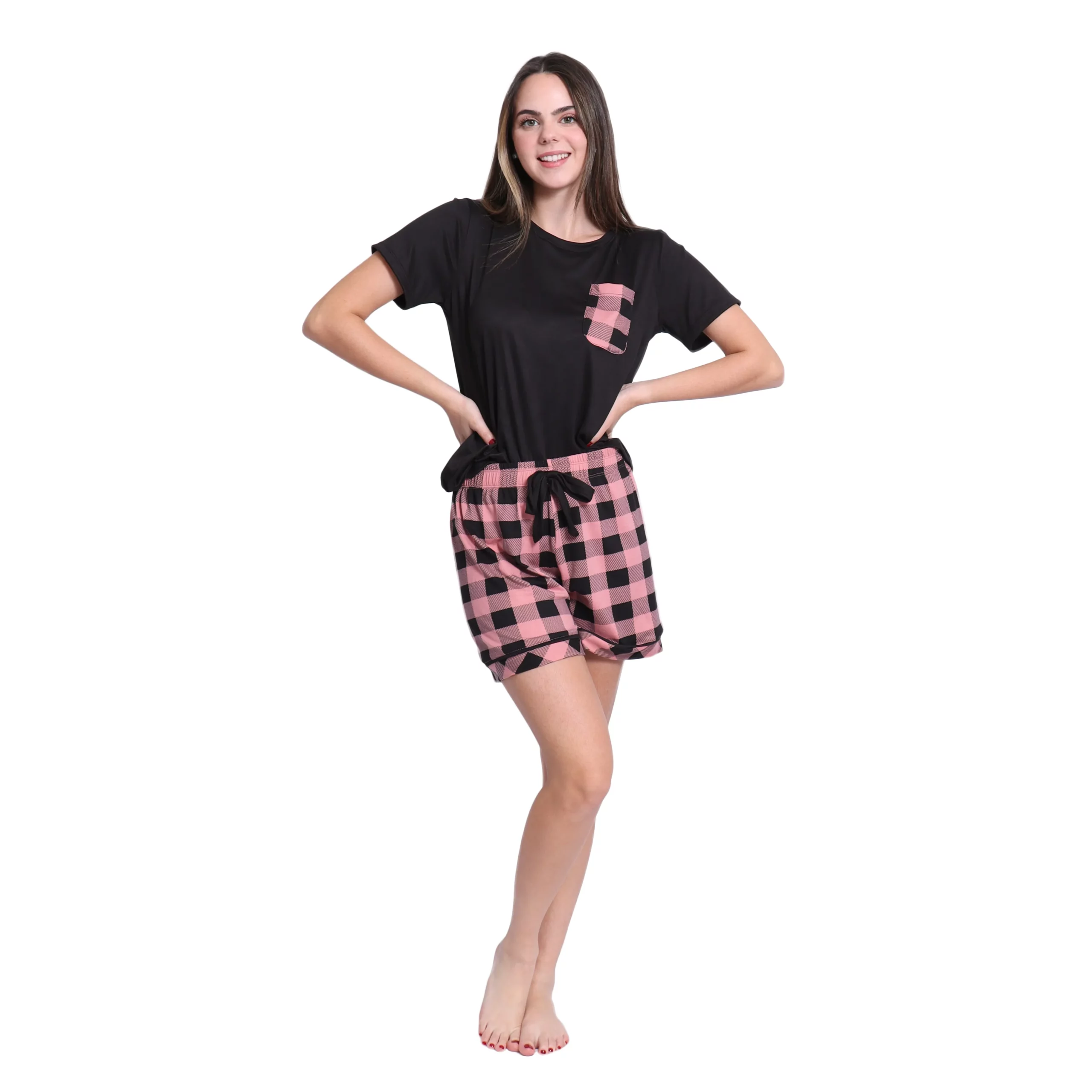 Conjunto de dormir franela manga corta y short