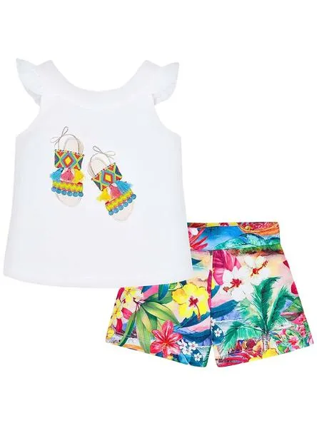 conjunto mayoral tropical multicolor para niña