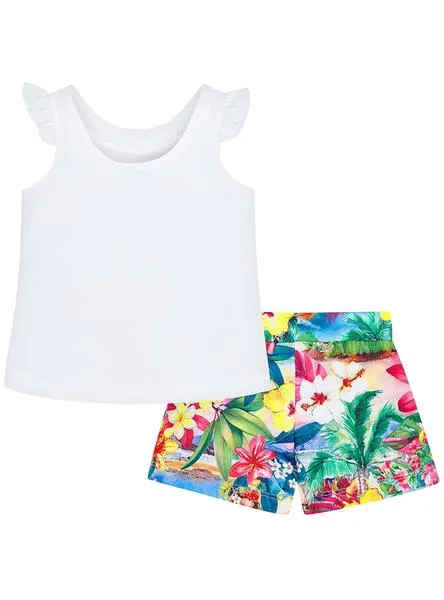 conjunto mayoral tropical multicolor para niña