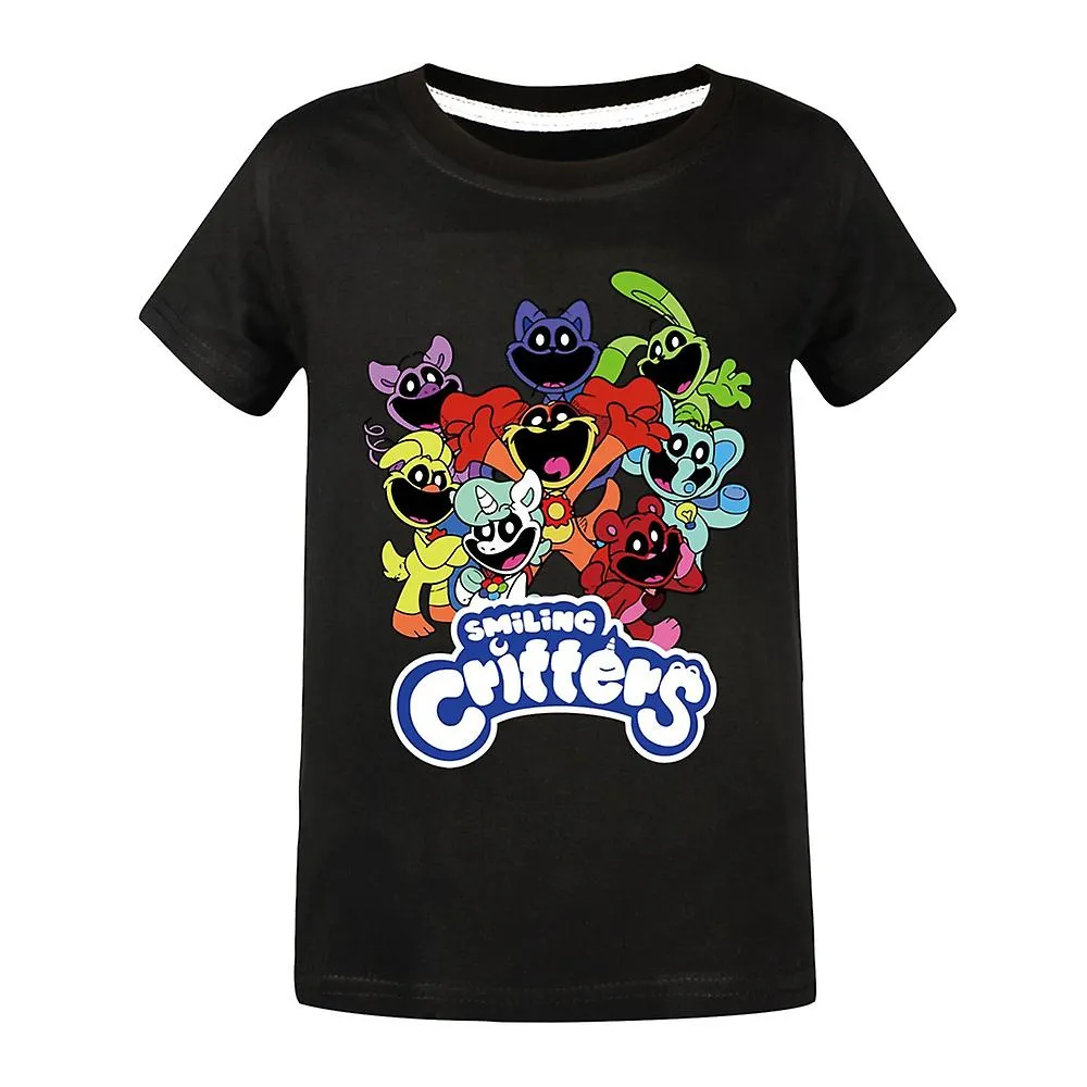 Criaturas sonrientes Camiseta Niños Dibujos animados Catnap Hoppy Rayuela Fans Niños Niñas Casual Manga Corta Camiseta Tops