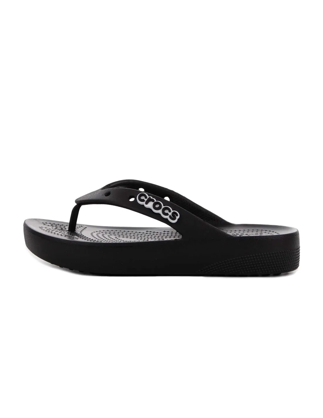 CROCS  CHANCLAS NEGRAS CLASSIC PLATFORM FLIP MUJER