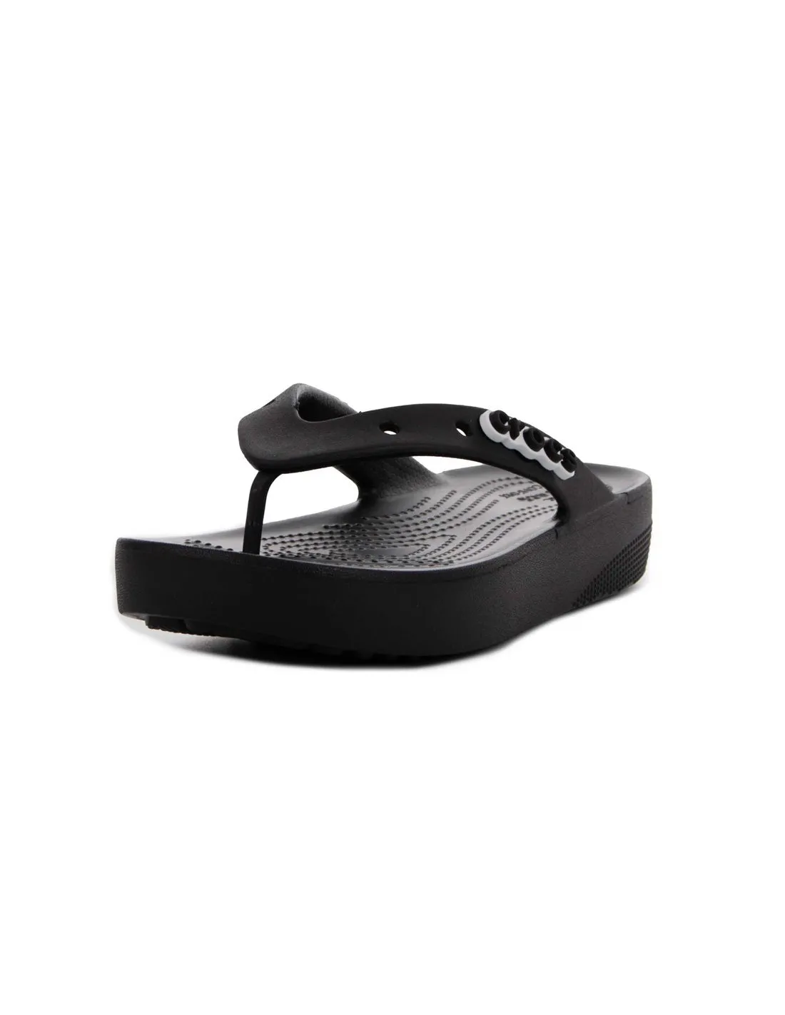 CROCS  CHANCLAS NEGRAS CLASSIC PLATFORM FLIP MUJER