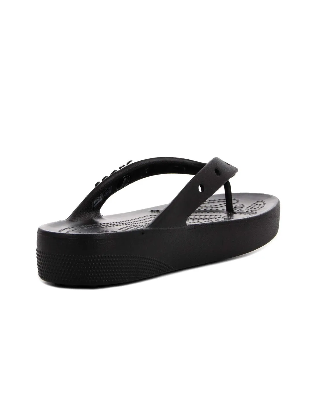 CROCS  CHANCLAS NEGRAS CLASSIC PLATFORM FLIP MUJER