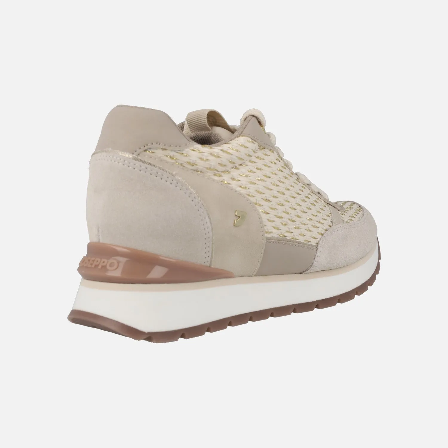 Deportivas con cuña interior Hekal en acabado rafia