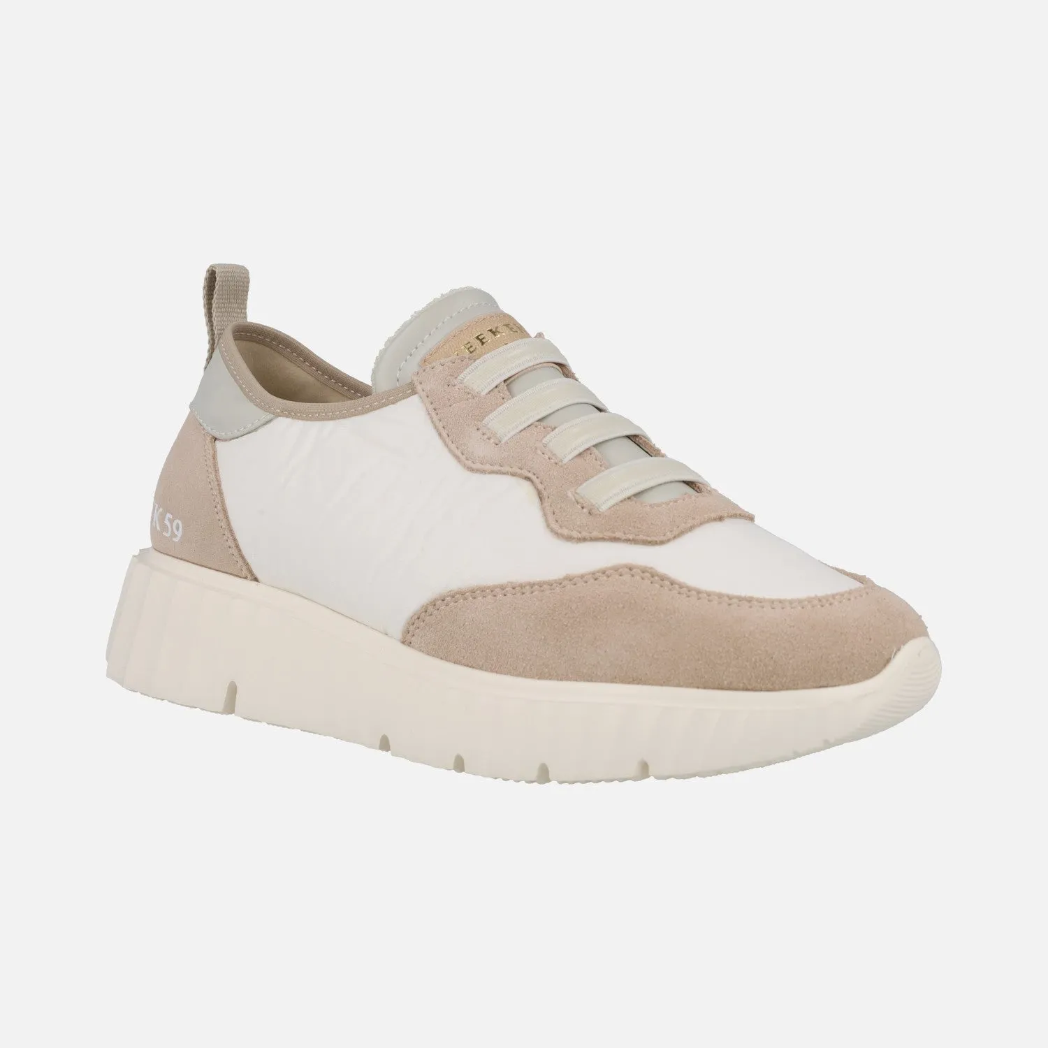 Deportivas Concordia en combinado blanco y beige