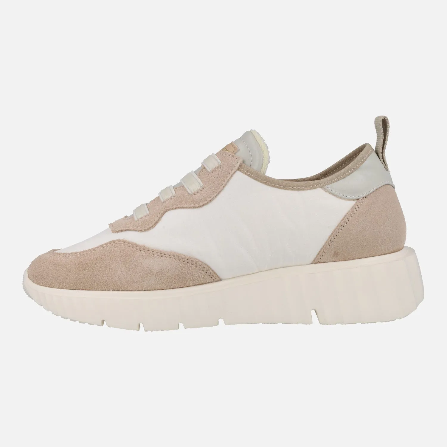 Deportivas Concordia en combinado blanco y beige
