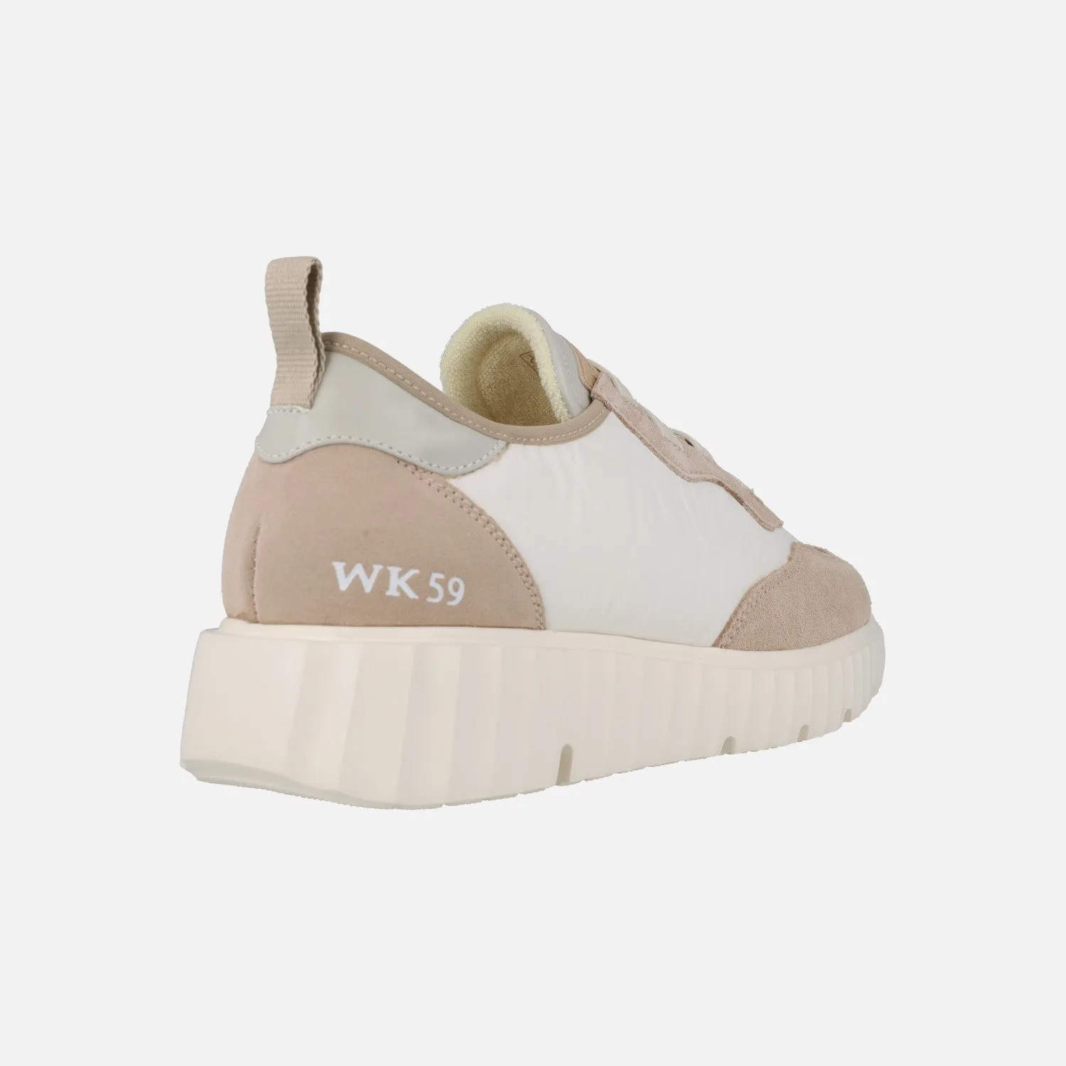 Deportivas Concordia en combinado blanco y beige