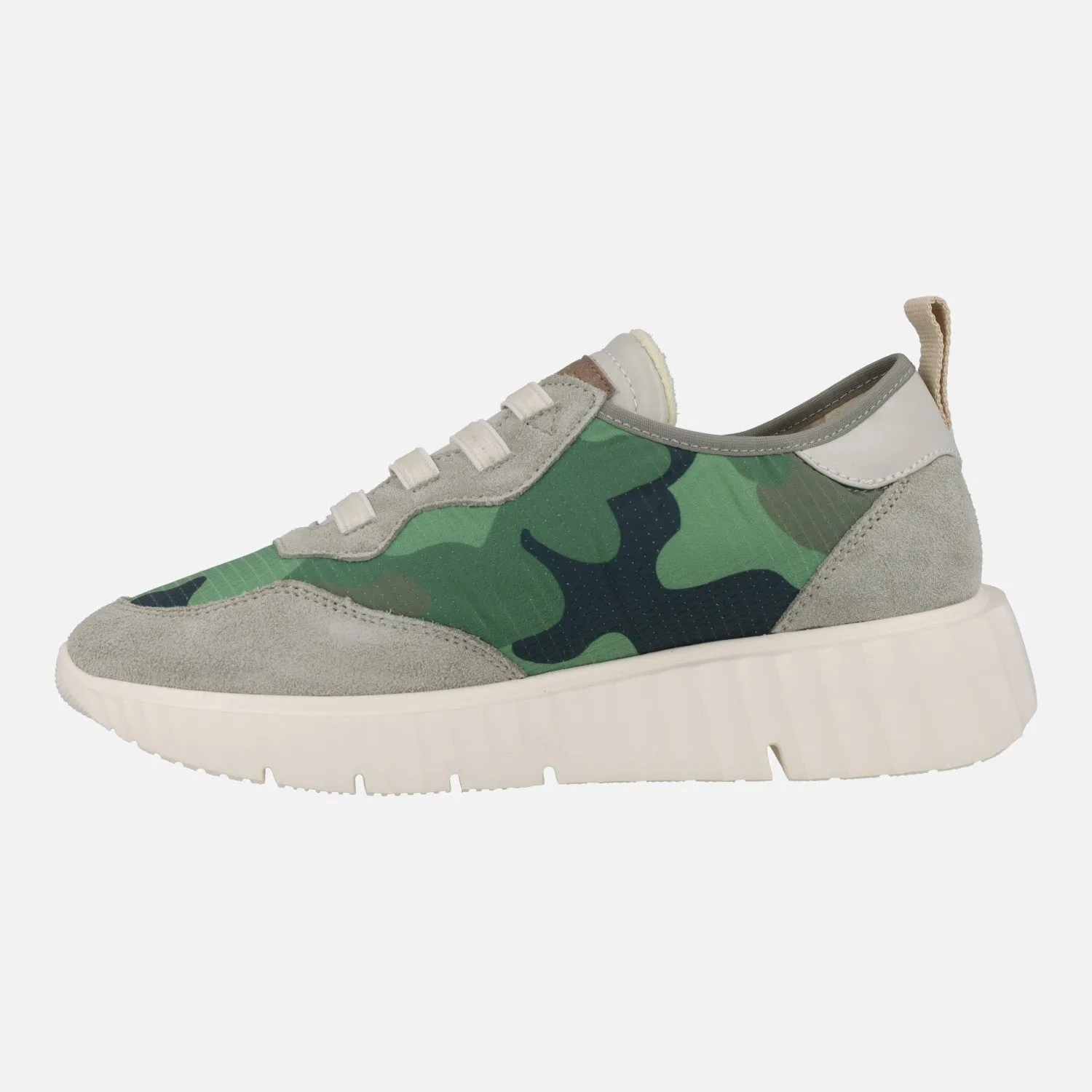 Deportivas Concordia en tejido camuflaje verde