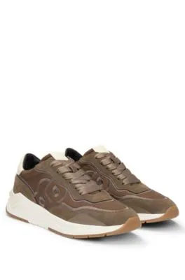 Deportivas de mezcla de materiales con monograma Double B