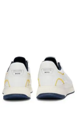 Deportivas Porsche x BOSS de piel calada con suela estriada