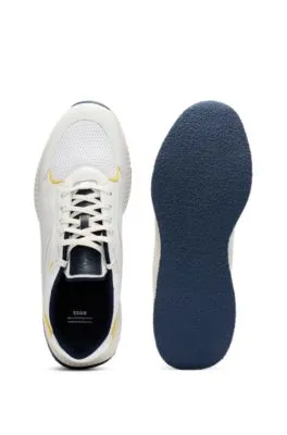 Deportivas Porsche x BOSS de piel calada con suela estriada