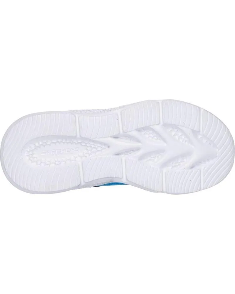 Deportivas SKECHERS  de Niña y Niño ZAPATILLA NINO 401495L BKBL Y NEGRA LUCES  AZUL