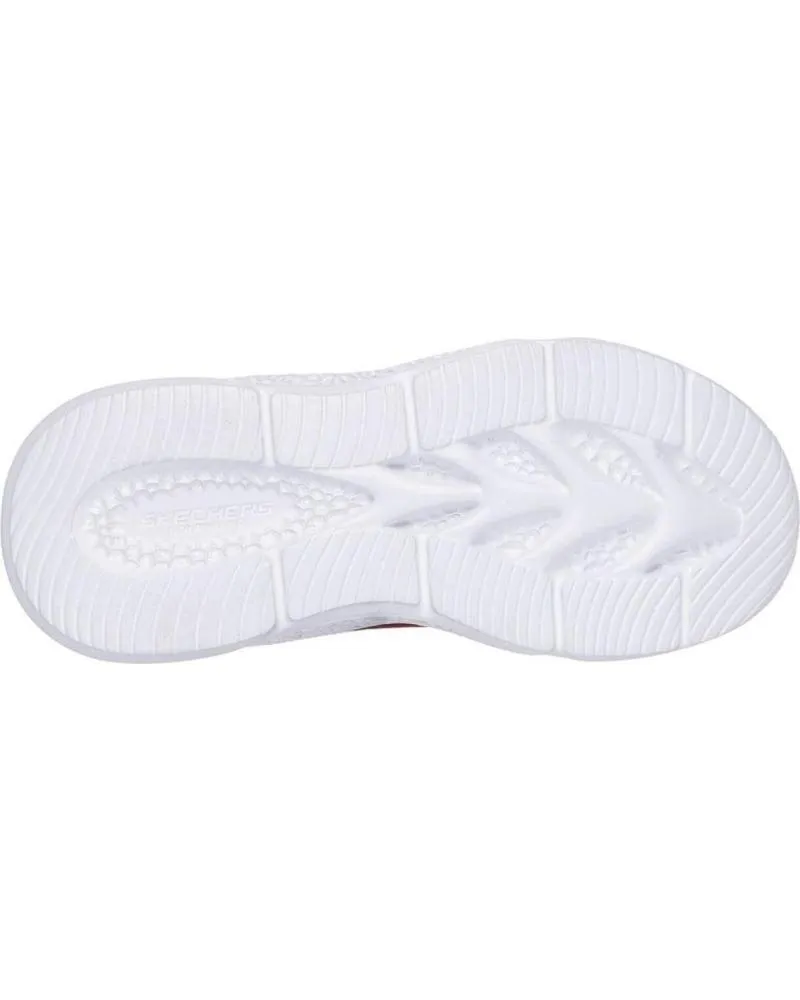 Deportivas SKECHERS  de Niña y Niño ZAPATILLA NINO 401495L RDBK ROJA Y NEGRA LUCES  ROJO