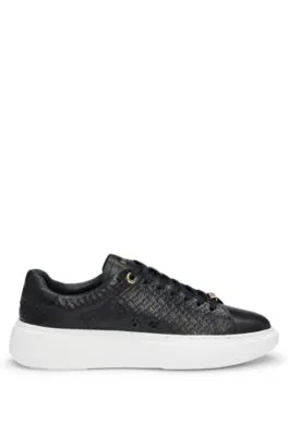 Deportivas tipo cupsole de piel con monogramas grabados