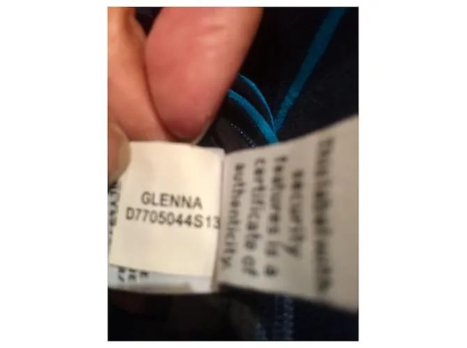 Diane Von Furstenberg Vestido de seda DvF Glenna Azul marino Turquesa 