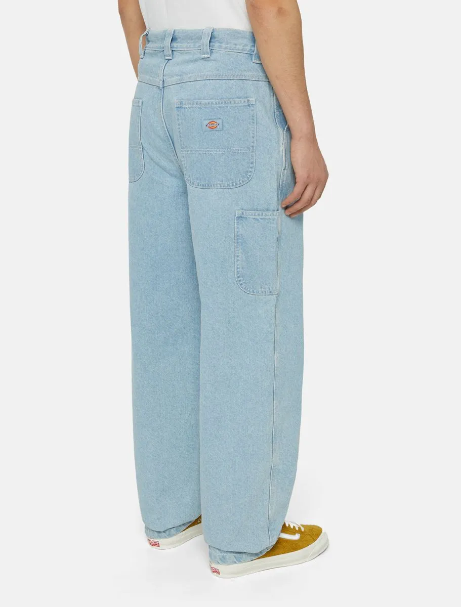 dickies pantalon madison baggy fit denim vintage blue