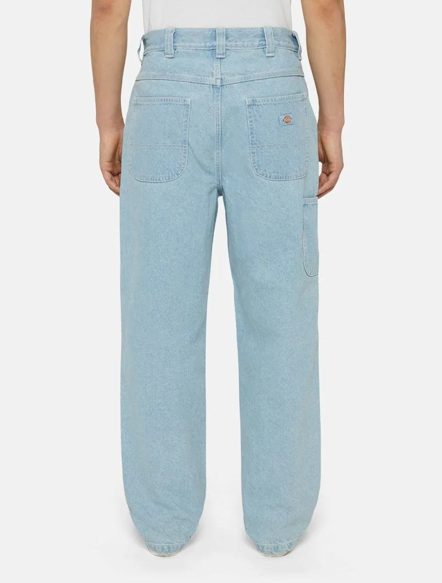 dickies pantalon madison baggy fit denim vintage blue