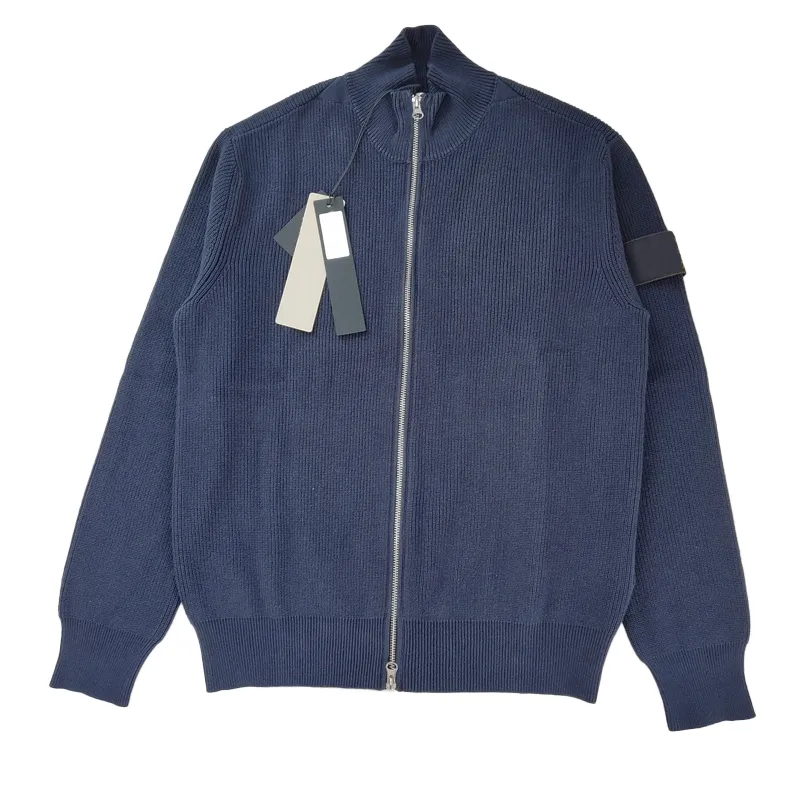 Diseñador Cardigan Sweater Topstoney Cardigan Fashion Fashion Solid de manga larga Pulter Zipper 526d8 Cardigan de algodón Cardi