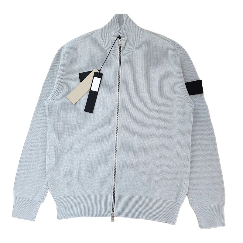 Diseñador Cardigan Sweater Topstoney Cardigan Fashion Fashion Solid de manga larga Pulter Zipper 526d8 Cardigan de algodón Cardi