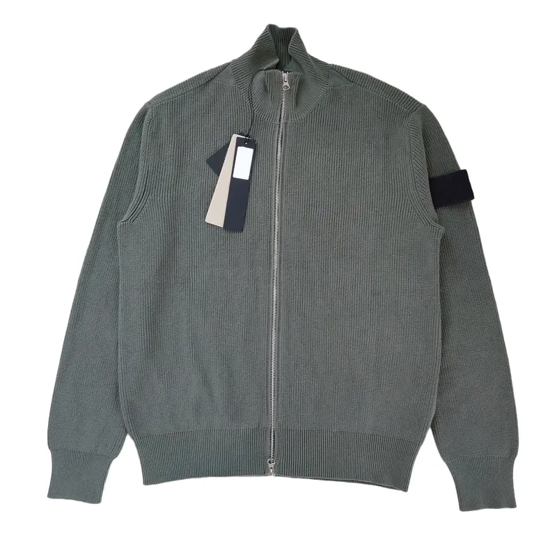 Diseñador Cardigan Sweater Topstoney Cardigan Fashion Fashion Solid de manga larga Pulter Zipper 526d8 Cardigan de algodón Cardi