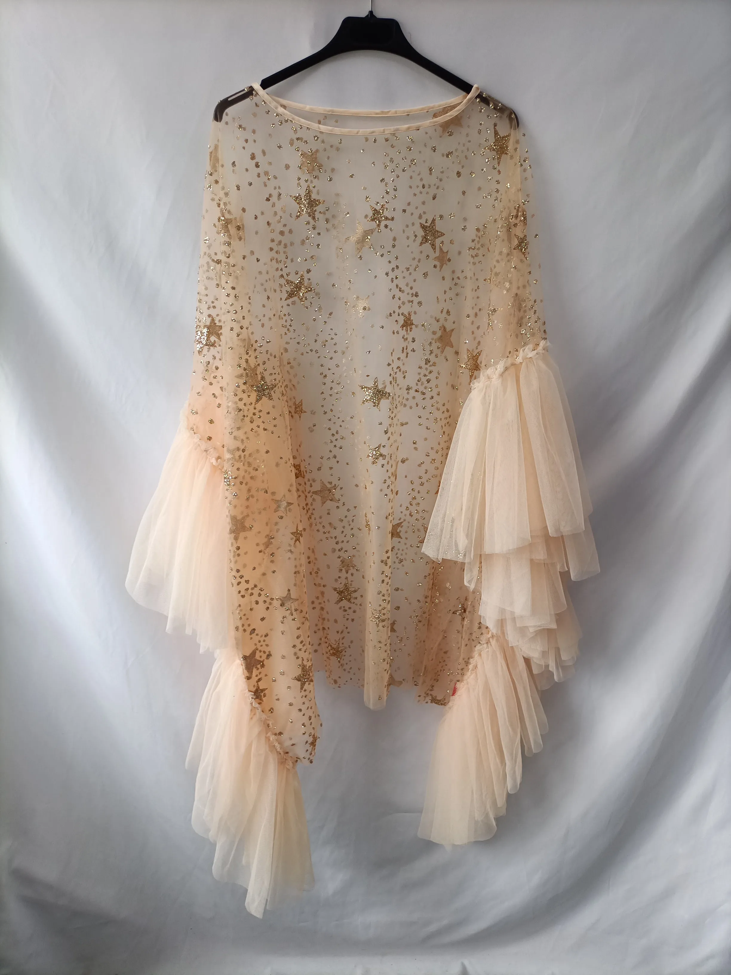 DROLIO.Vestido tull transparente lentejuelas TU(s/m/l)