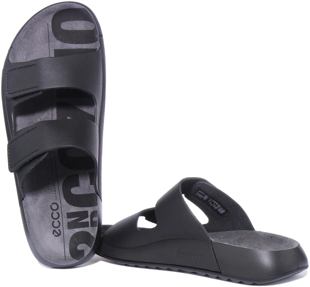 Ecco 2nd Cozmo W Mulas cómodas de cuero nobuck para mujer con doble correa en hielo rosa