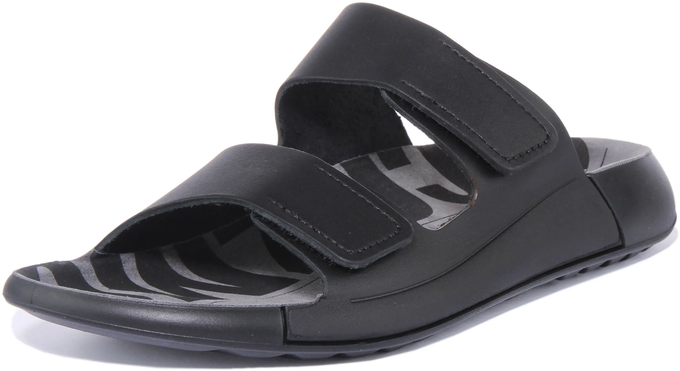Ecco 2nd Cozmo W Mulas cómodas de cuero nobuck para mujer con doble correa en hielo rosa
