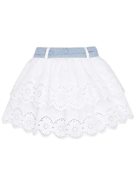 Falda Mayoral Openwork Blanco para Niña