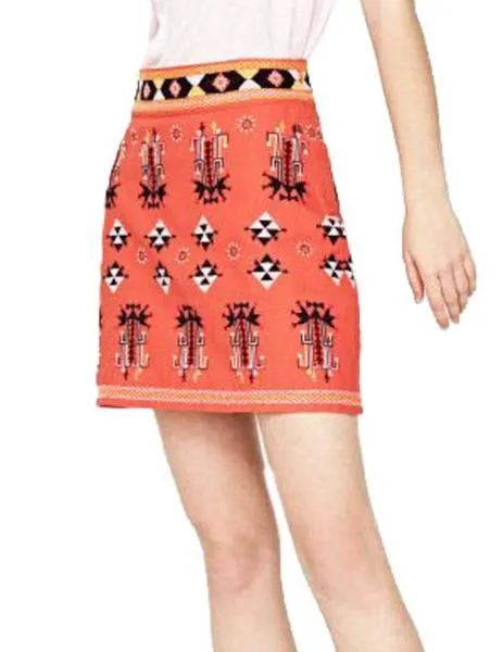 falda pepe jeans bordados etnicos