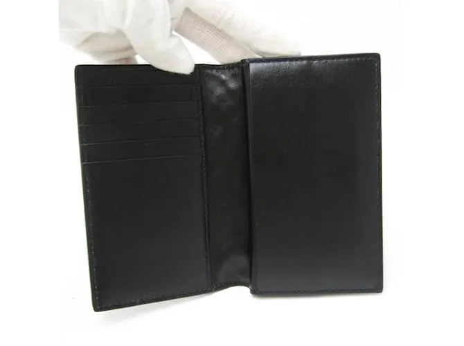 Funda de cuero Intrecciato de Bottega Veneta Negro 