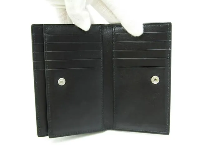 Funda de cuero Intrecciato de Bottega Veneta Negro 
