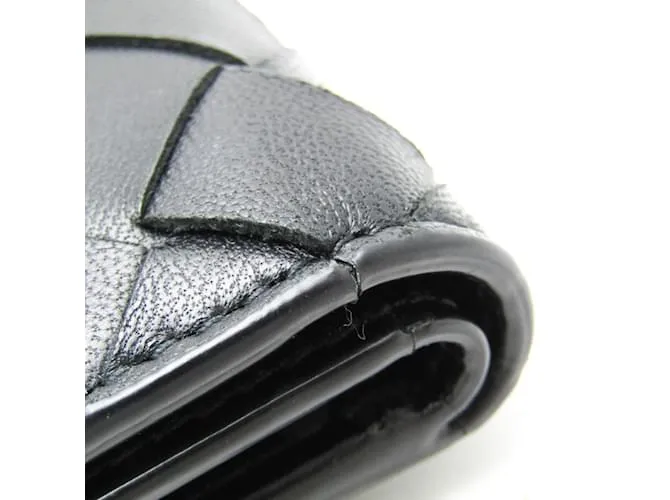 Funda de cuero Intrecciato de Bottega Veneta Negro 