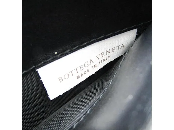 Funda de cuero Intrecciato de Bottega Veneta Negro 