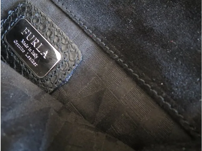 furla: embrague de cuero(piel genuina) Negro 