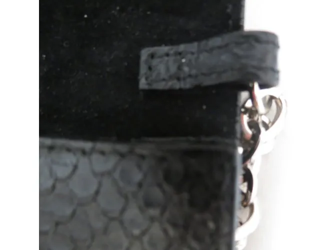 furla: embrague de cuero(piel genuina) Negro 