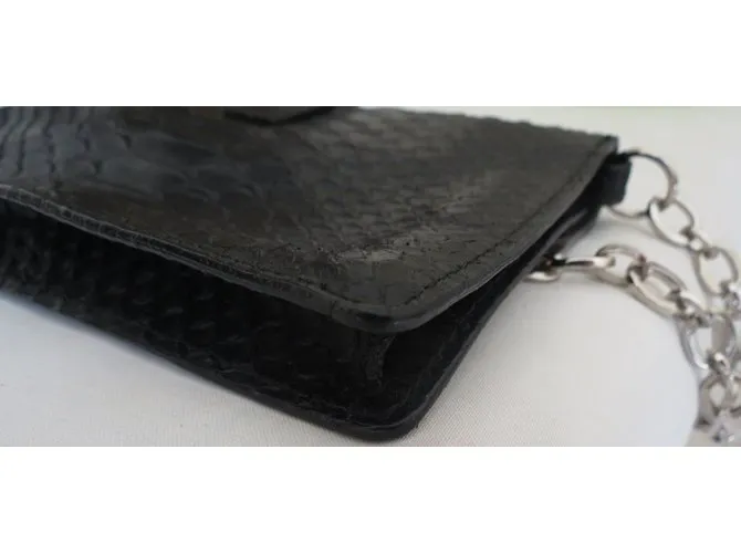 furla: embrague de cuero(piel genuina) Negro 