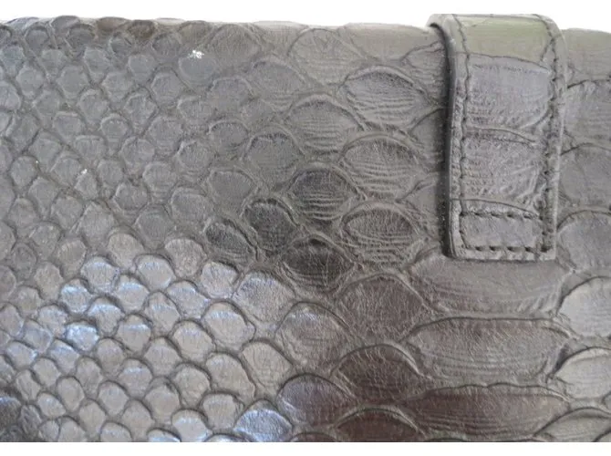 furla: embrague de cuero(piel genuina) Negro 