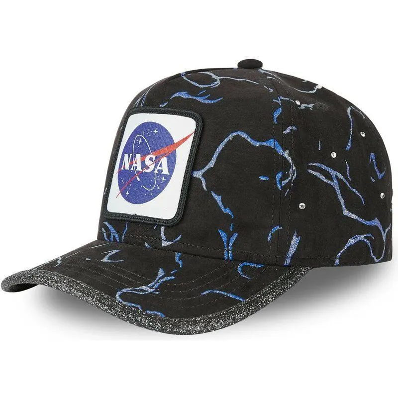 Gorra Capslab curva negra ajustable GLI NASA
