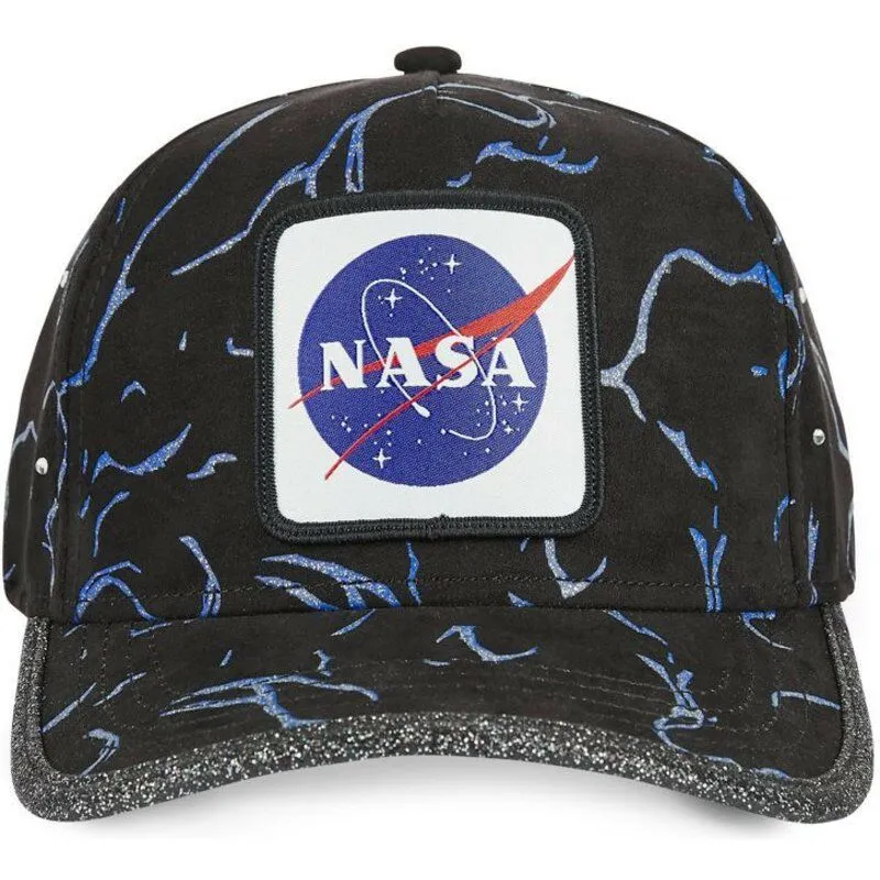 Gorra Capslab curva negra ajustable GLI NASA