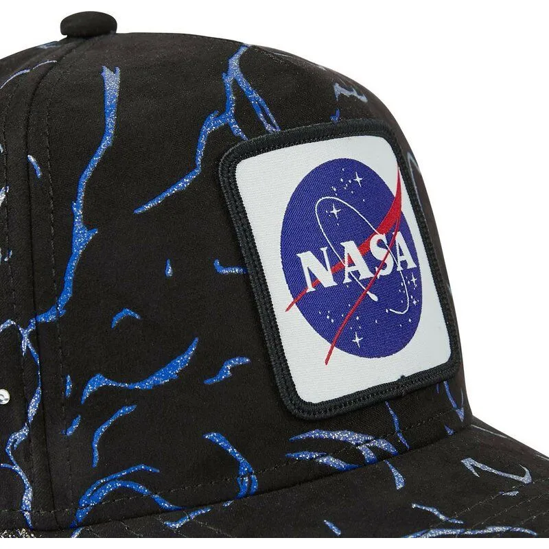 Gorra Capslab curva negra ajustable GLI NASA